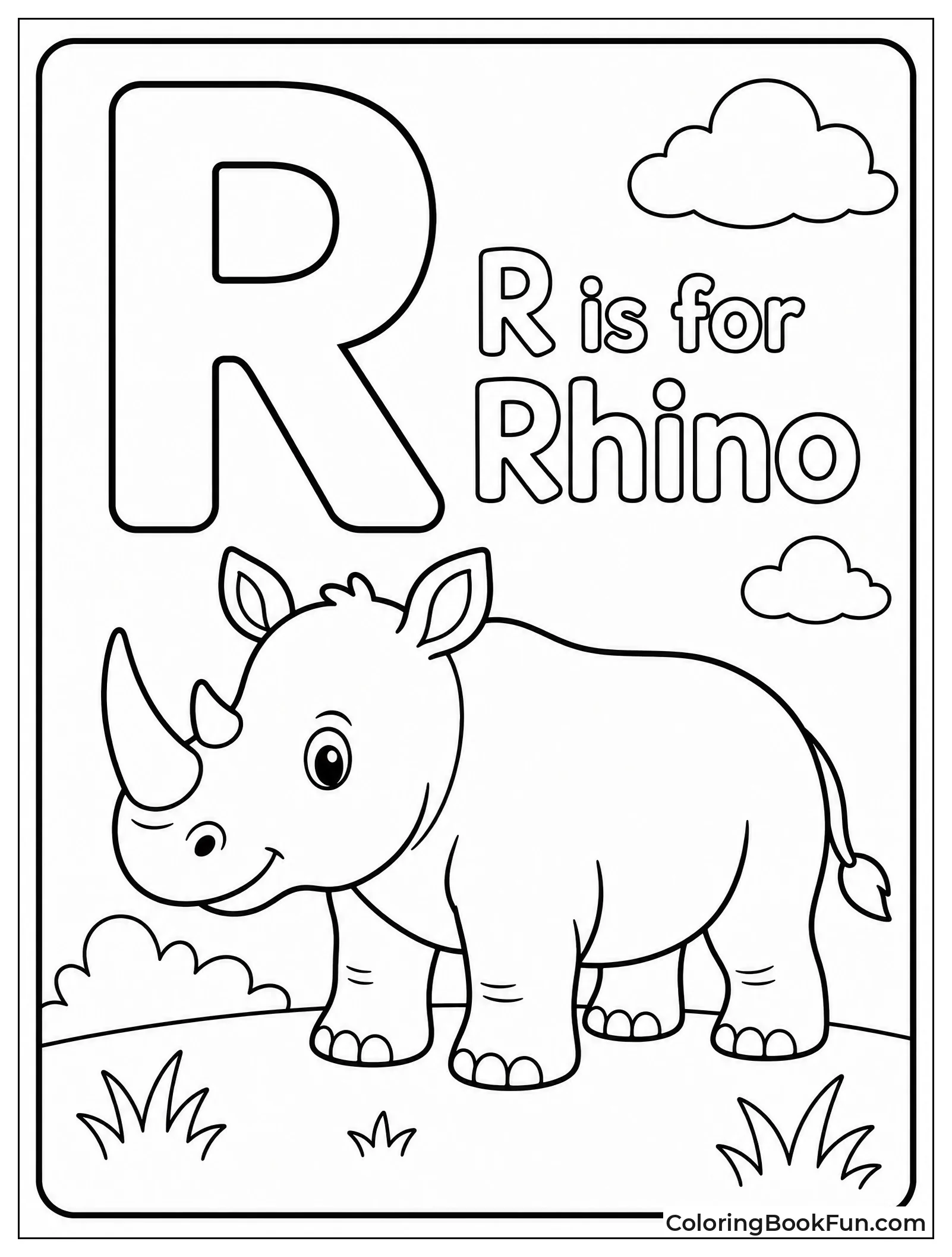 Learning Letter R with Rhino