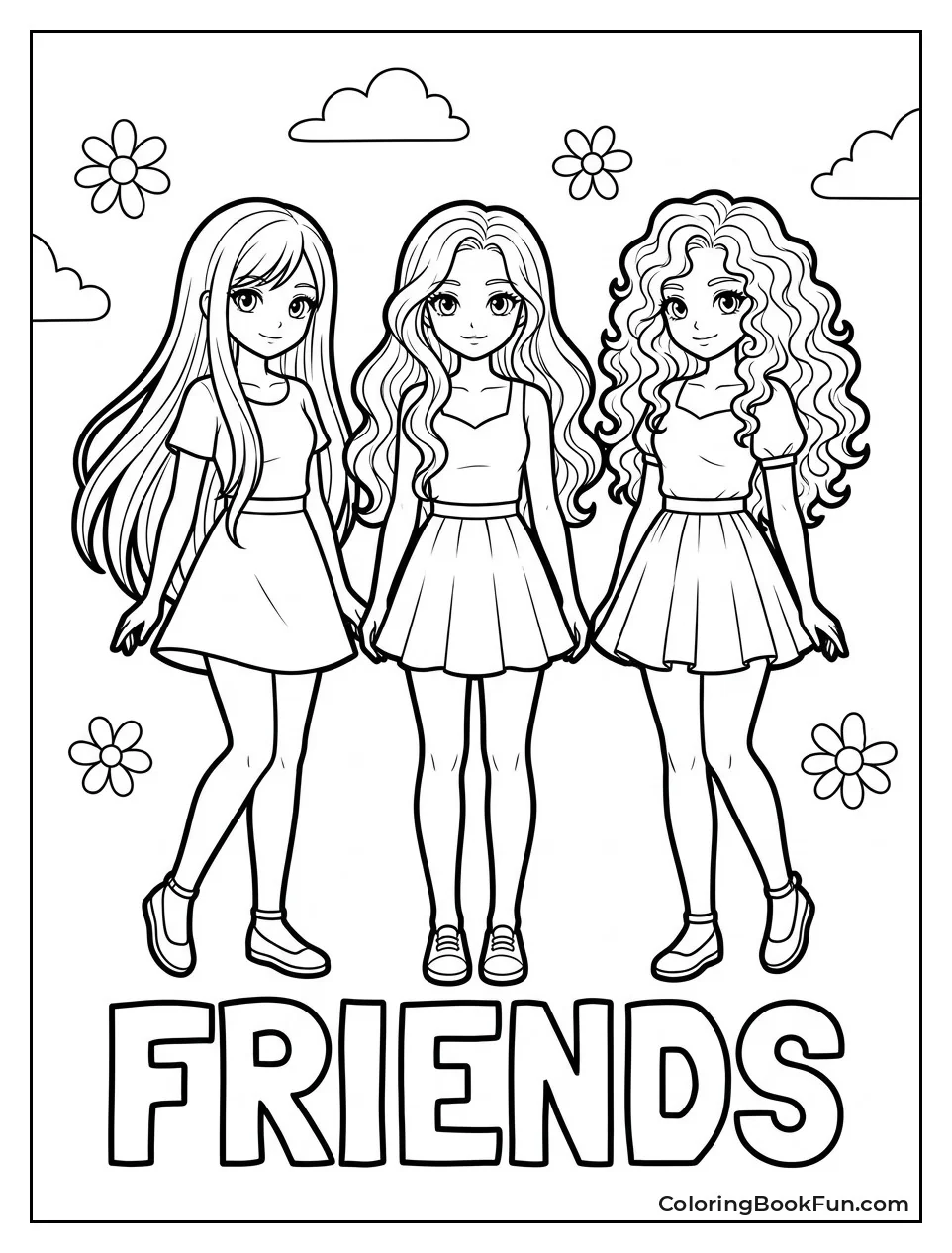 Friends Show Straight and Curly Hair