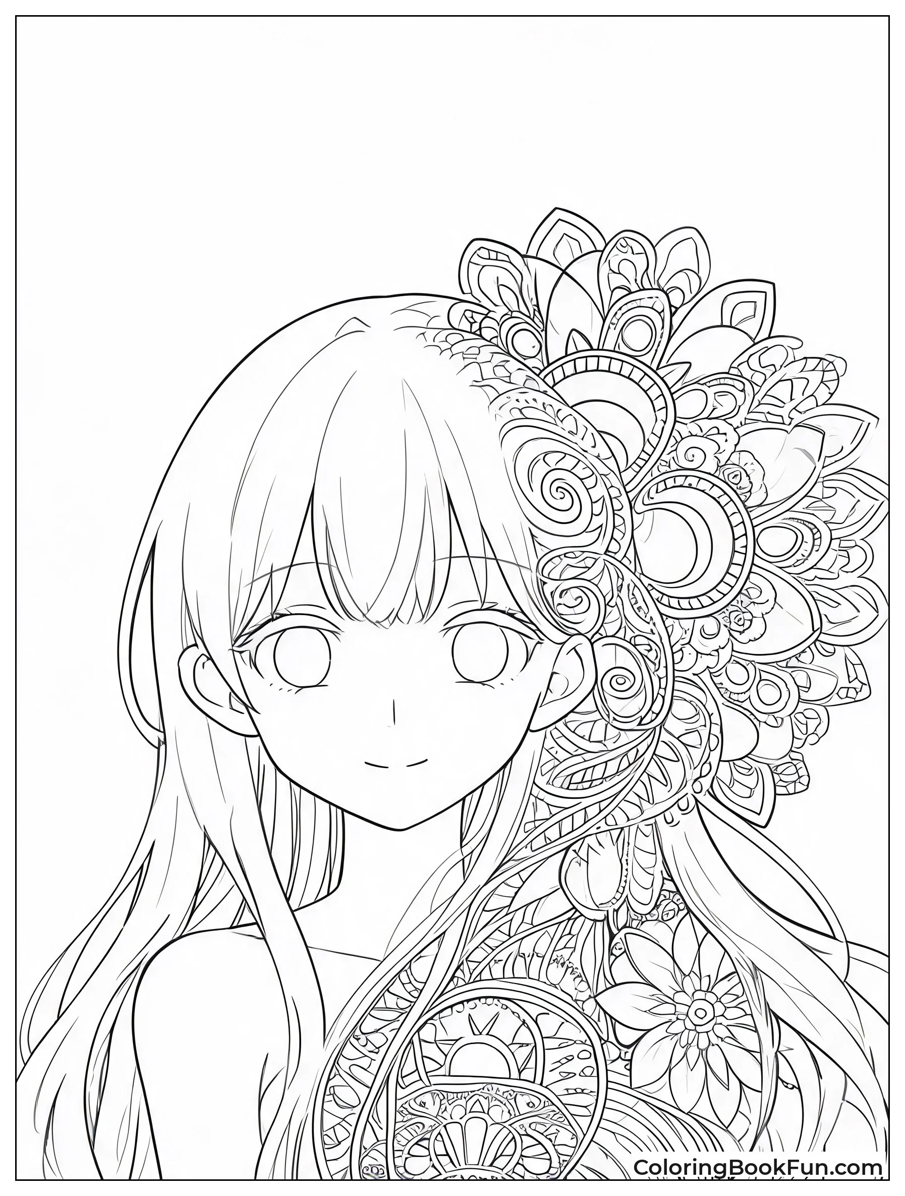 Hair Swirls into Mandala Shapes