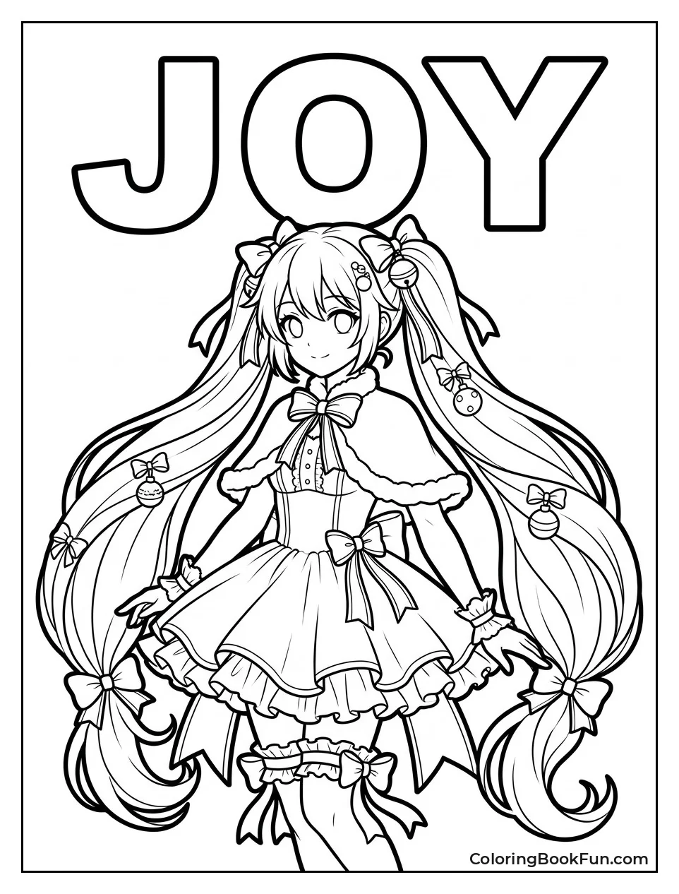 Girl Wears Festive Holiday Ribbons