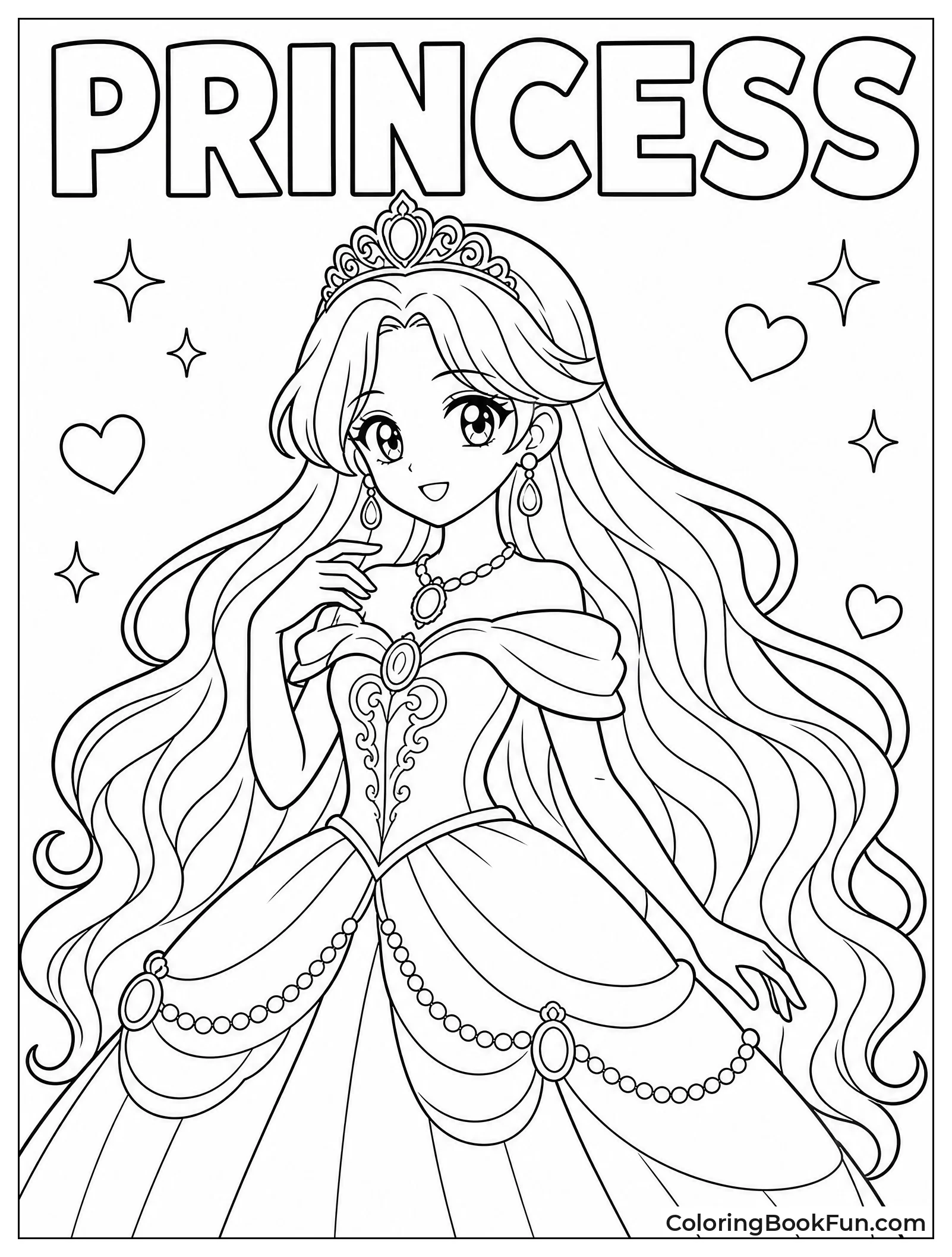 Princess Wears Sparkly Royal Gown