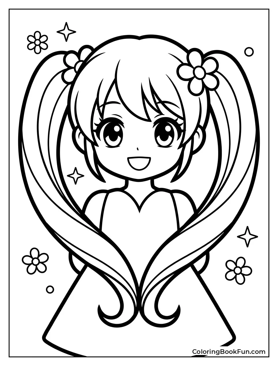 Pigtails Form a Big Heart