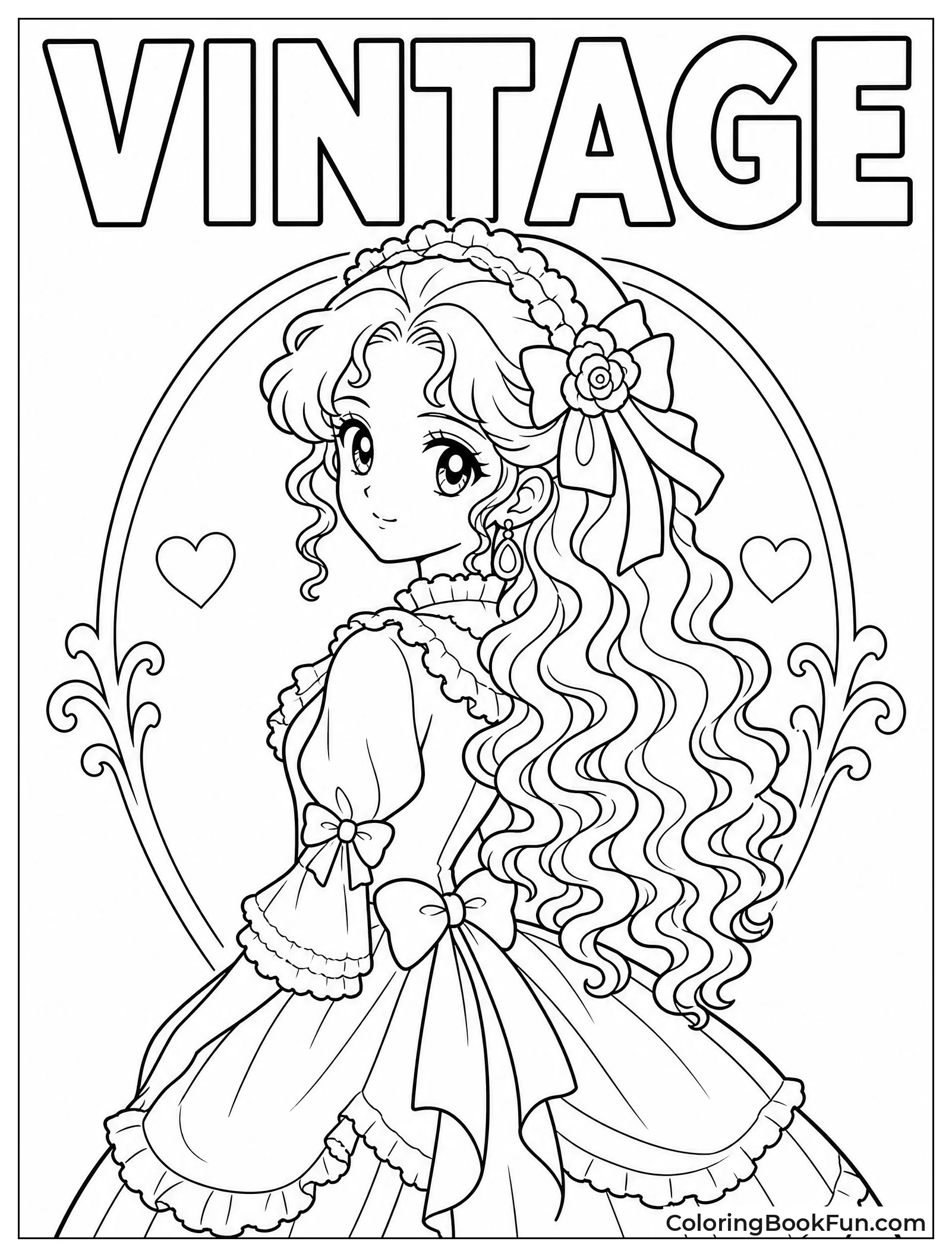 Ringlets Frame Vintage Dress