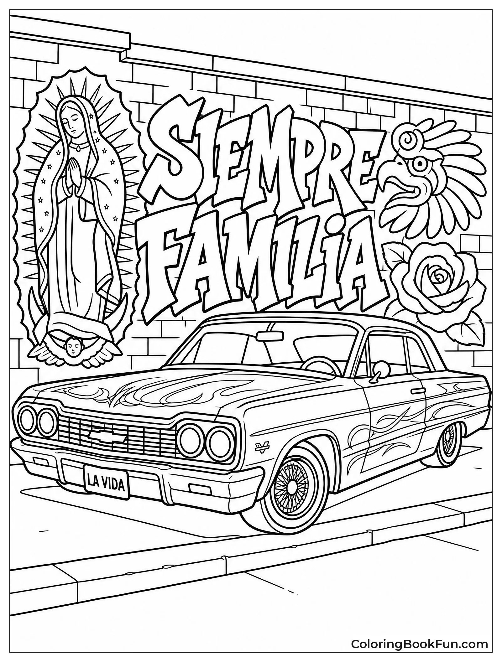Lowrider Parks by Graffiti Wall