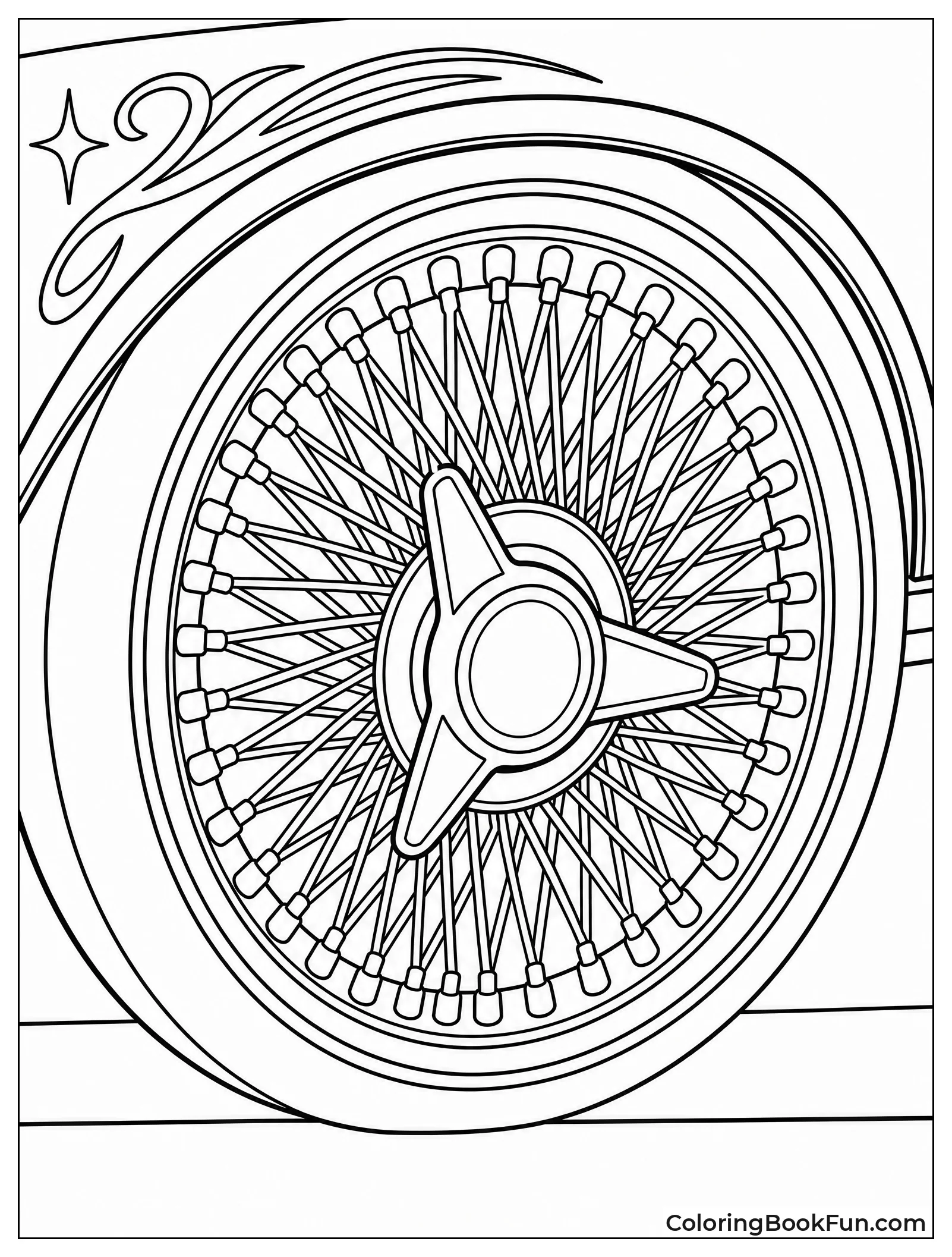 Gold Wire Wheel Spins Bright