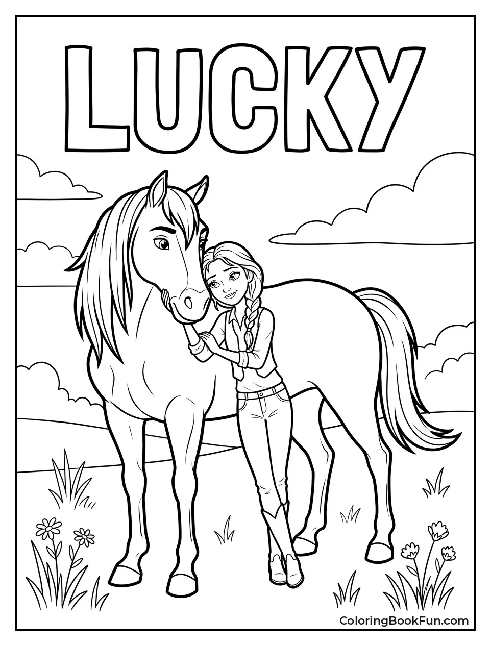 Lucky Leaning Against Spirit