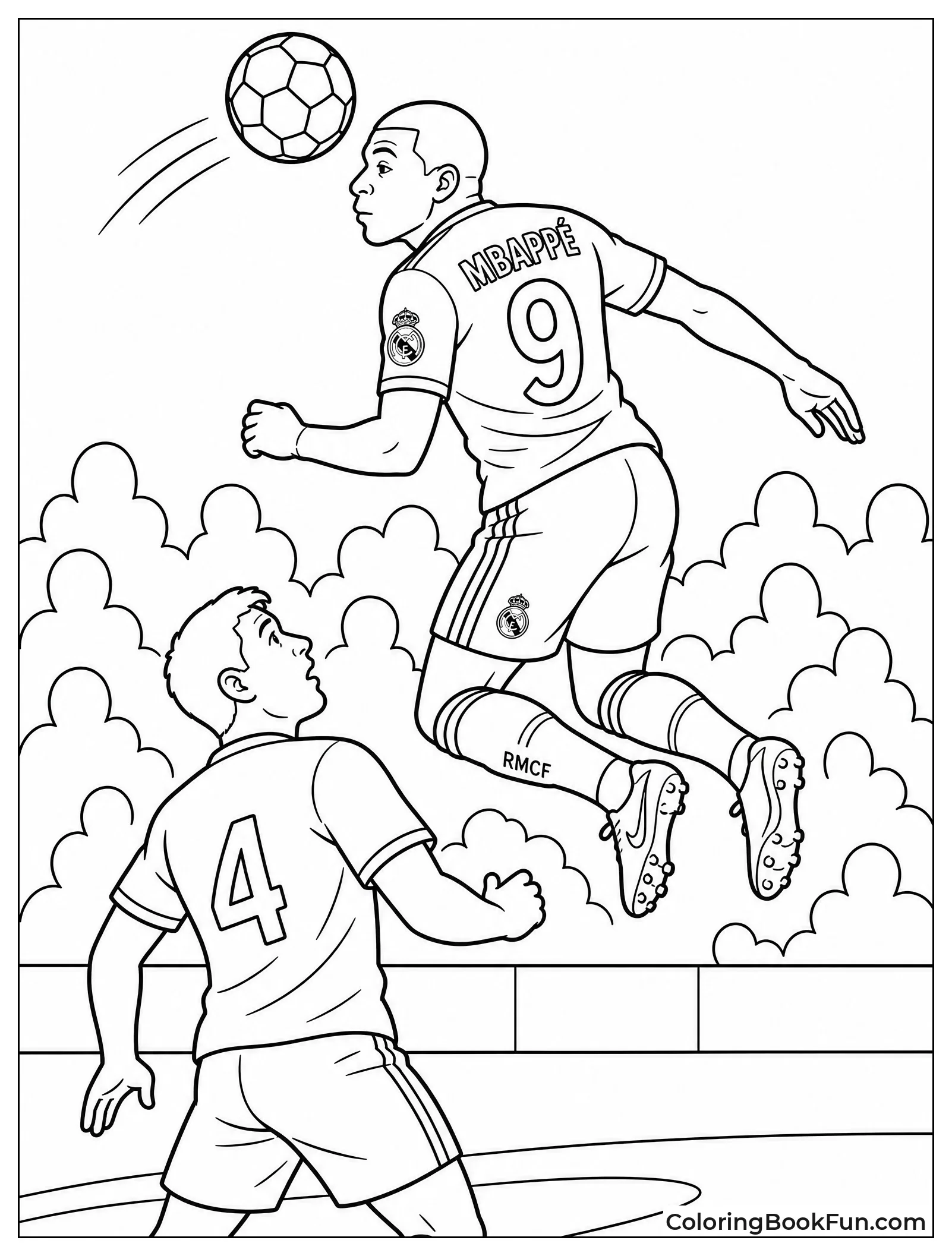 Mbappé Winning A Header In Air