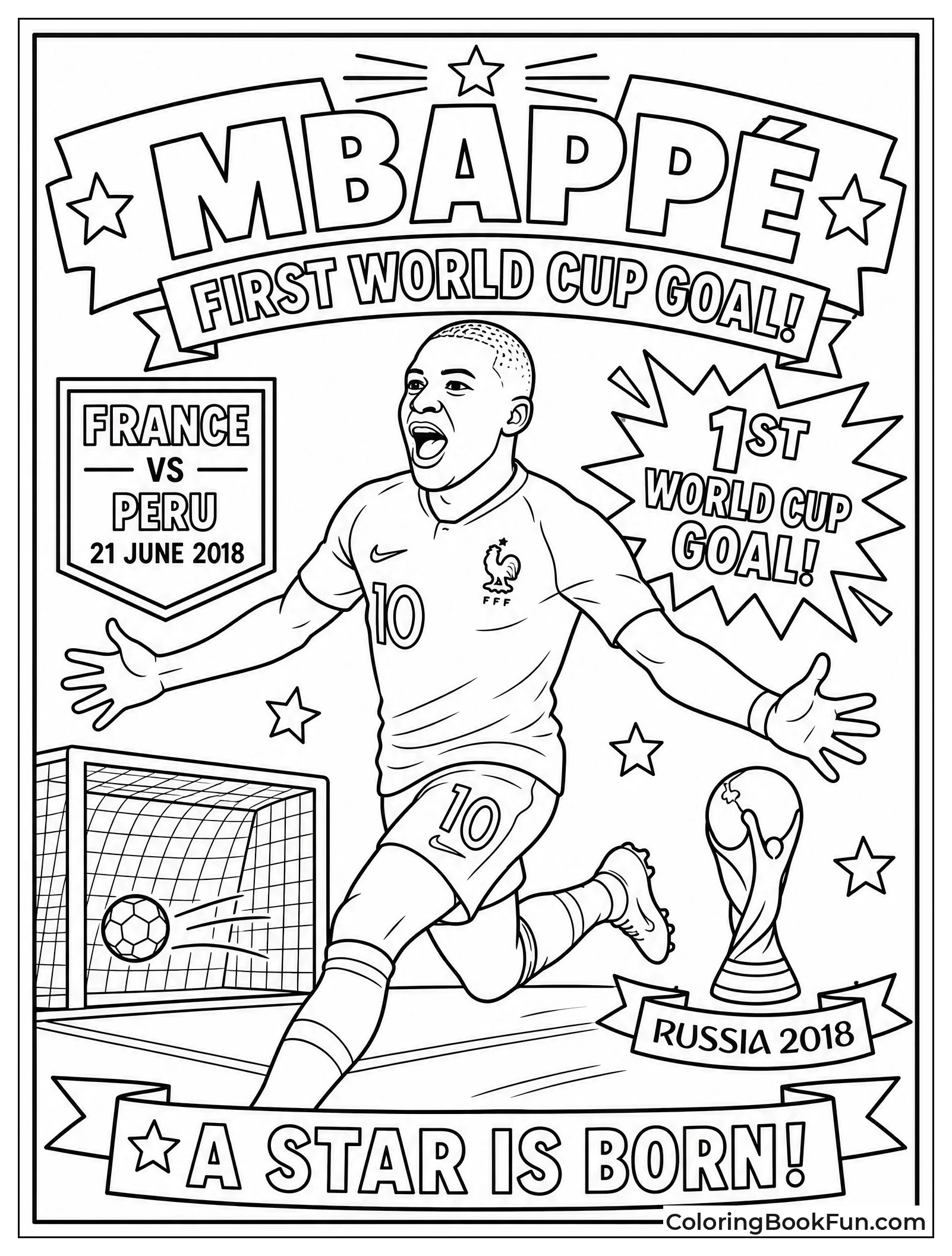 Vintage Poster Of Mbappé Scoring