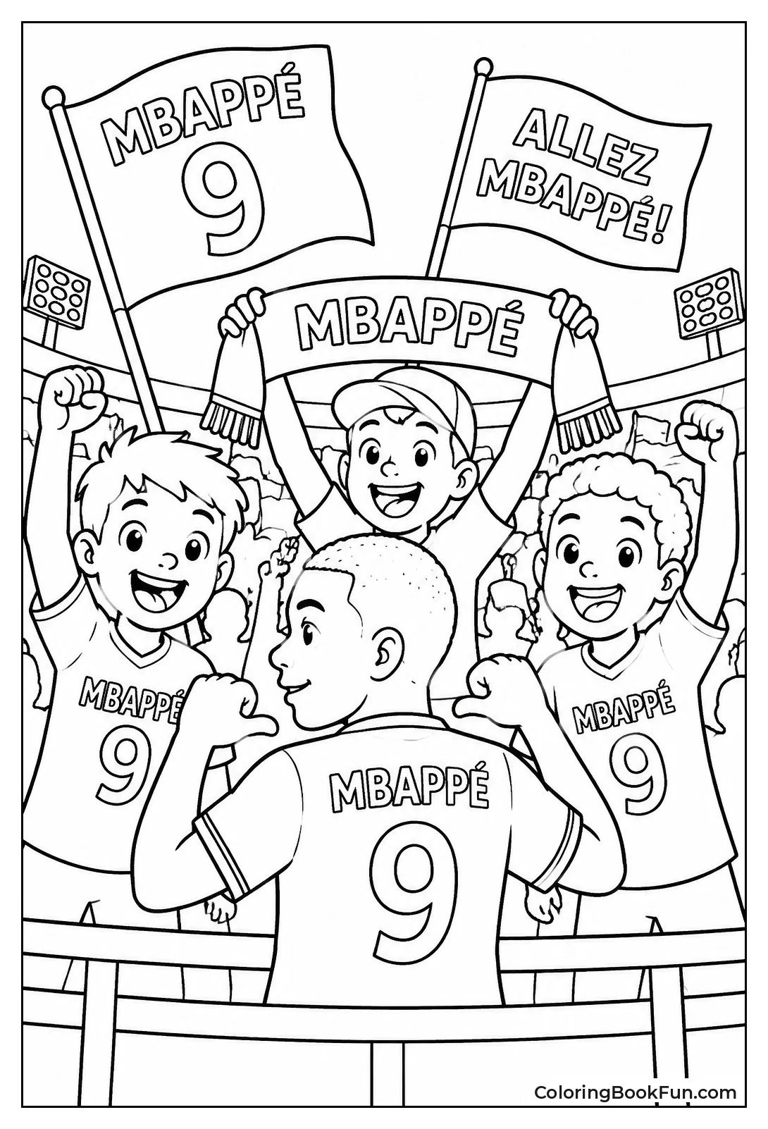 Fans Cheering In Mbappé Jerseys