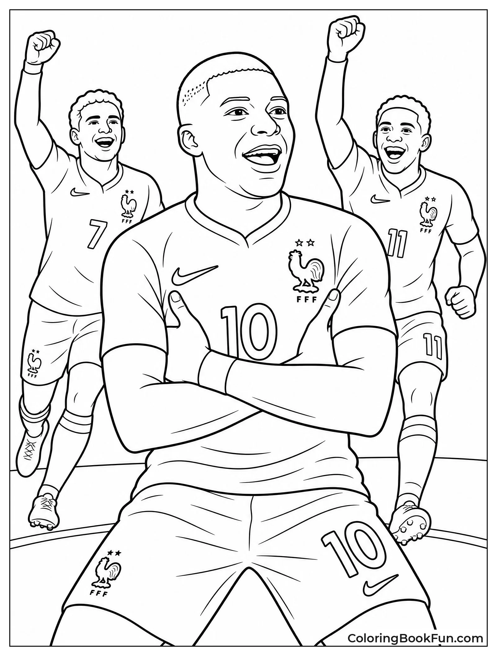 Mbappé Celebrating With France Team