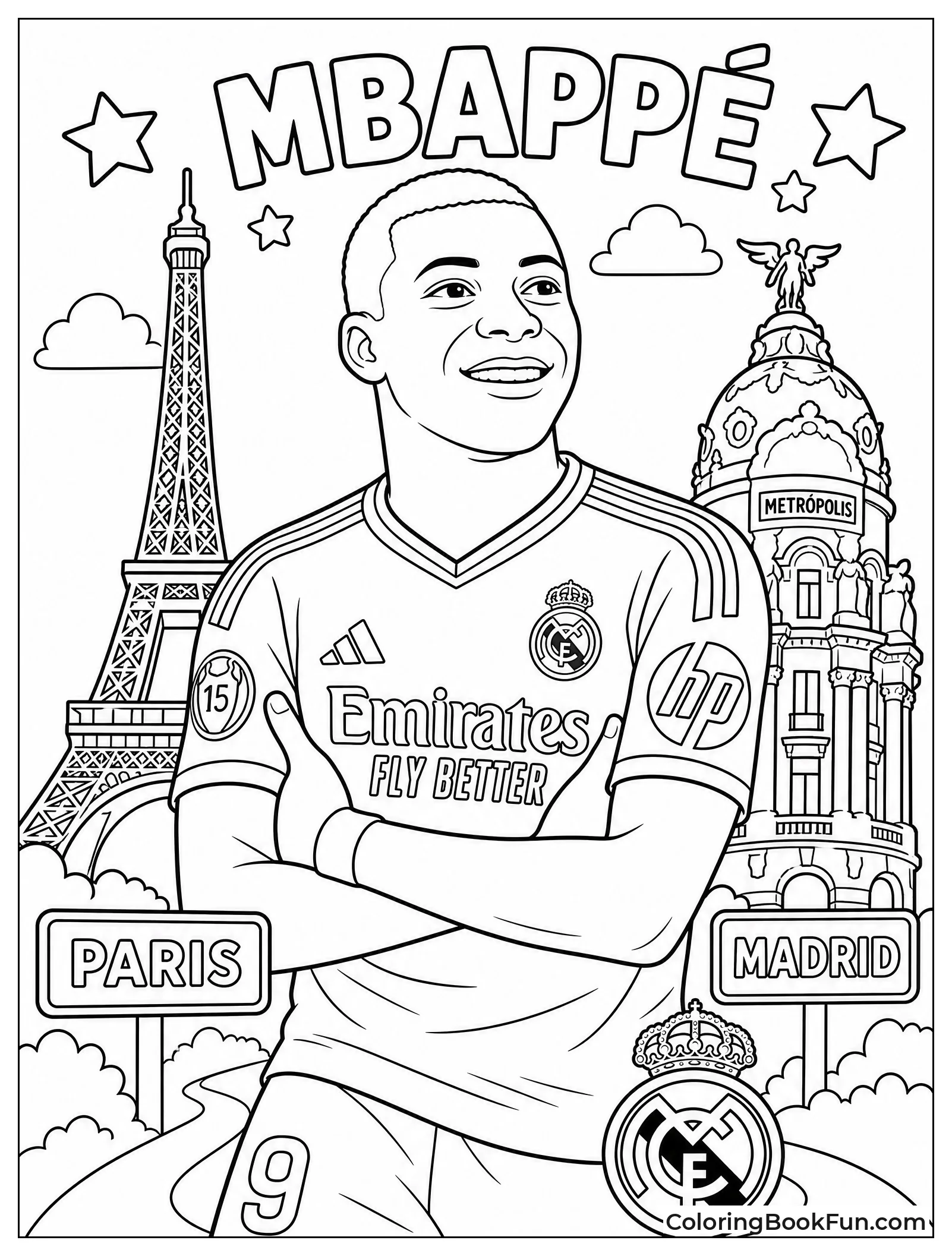 Mbappé Between Paris And Madrid Landmarks
