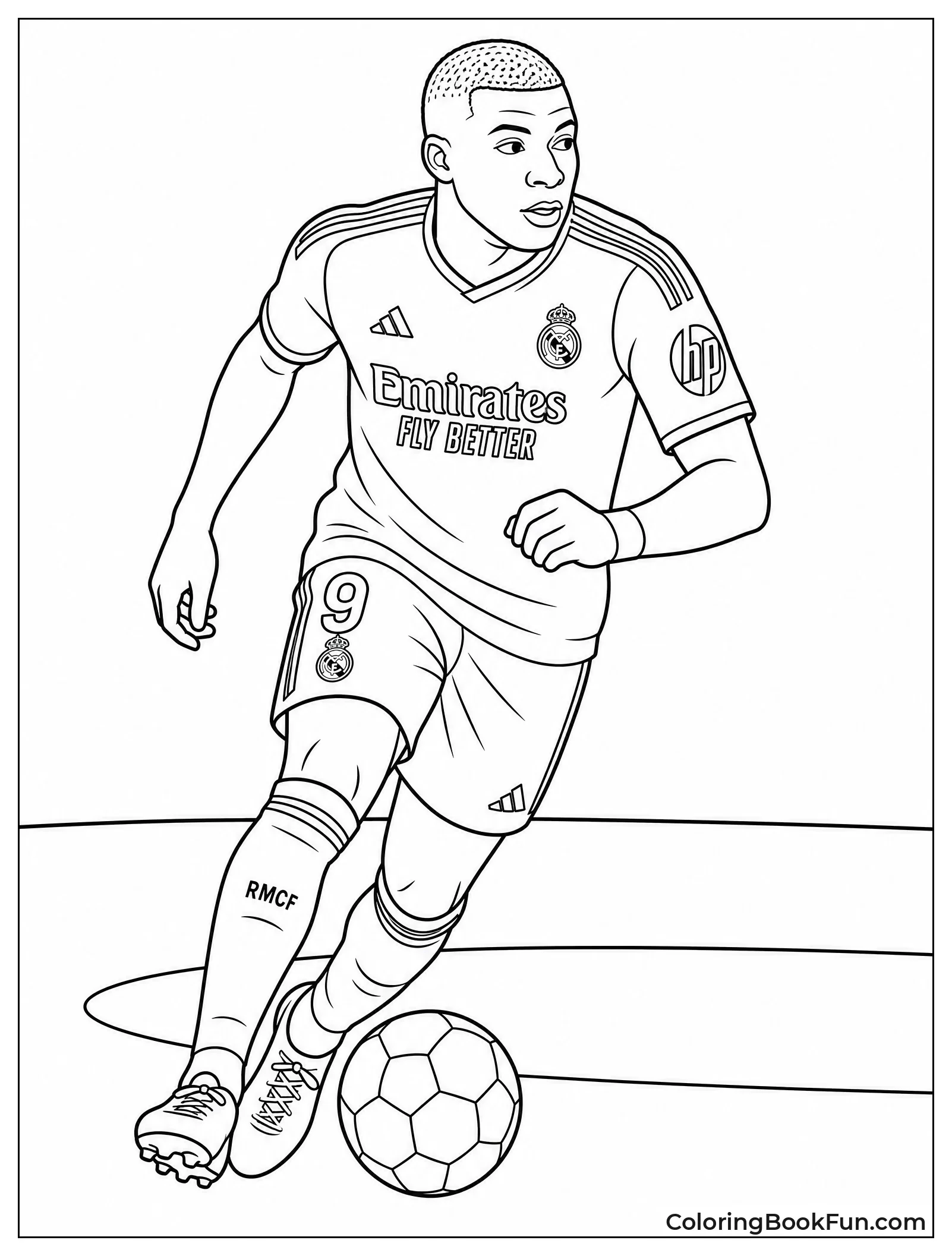 Mbappé Runs with Soccer Ball