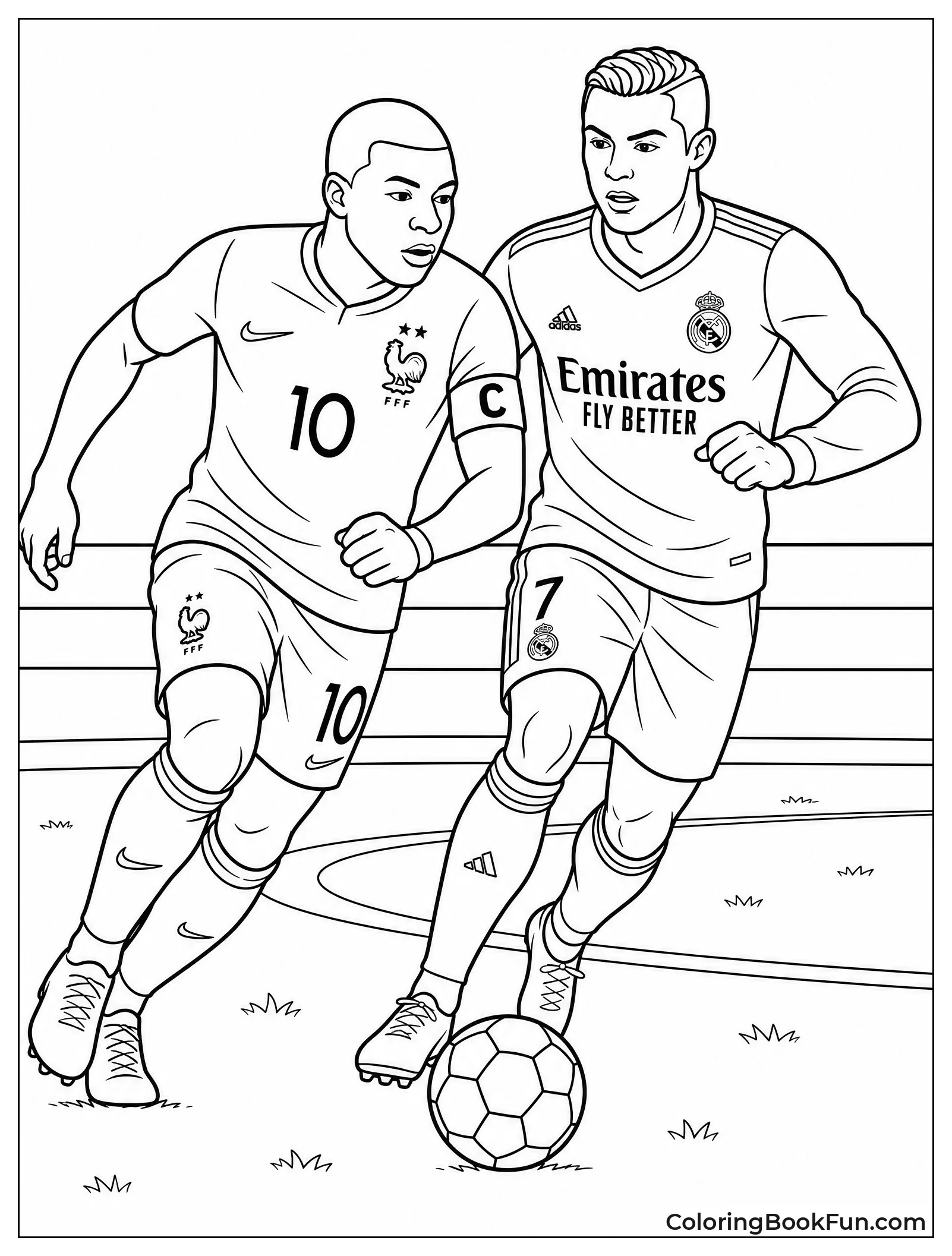 Mbappé Battles Ronaldo for Ball