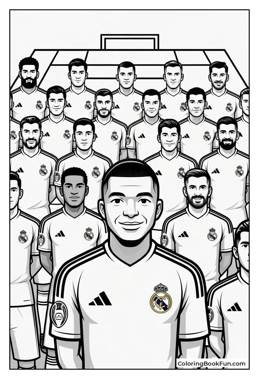 Mbappé In Real Madrid Team Photo