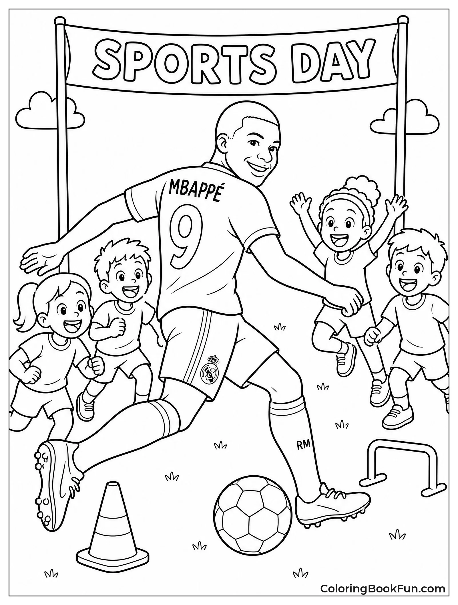 Mbappé Playing With Kids At Sports Day