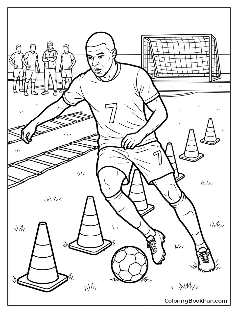 Mbappé Practicing Dribbling Drills