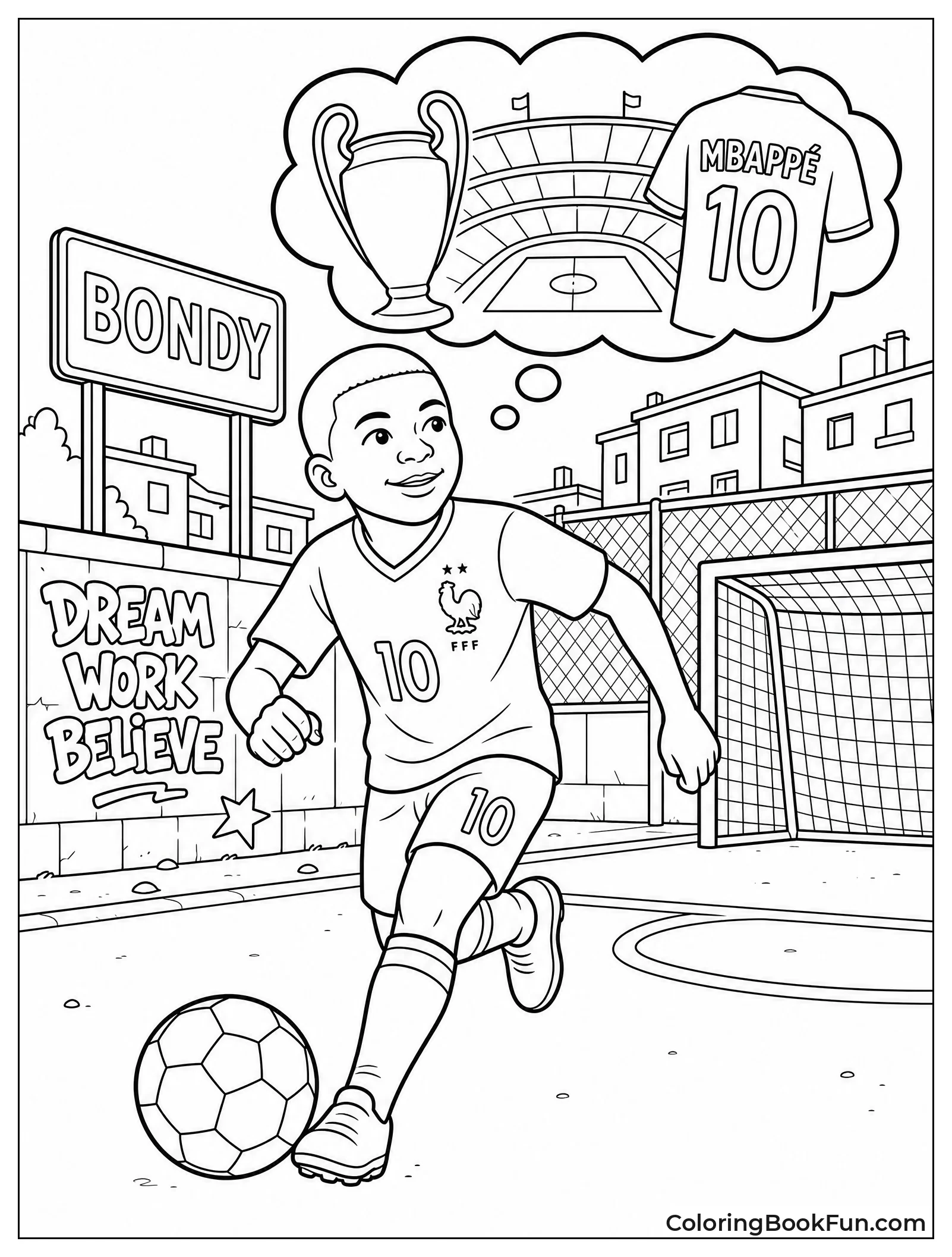Young Mbappé Playing On A Street