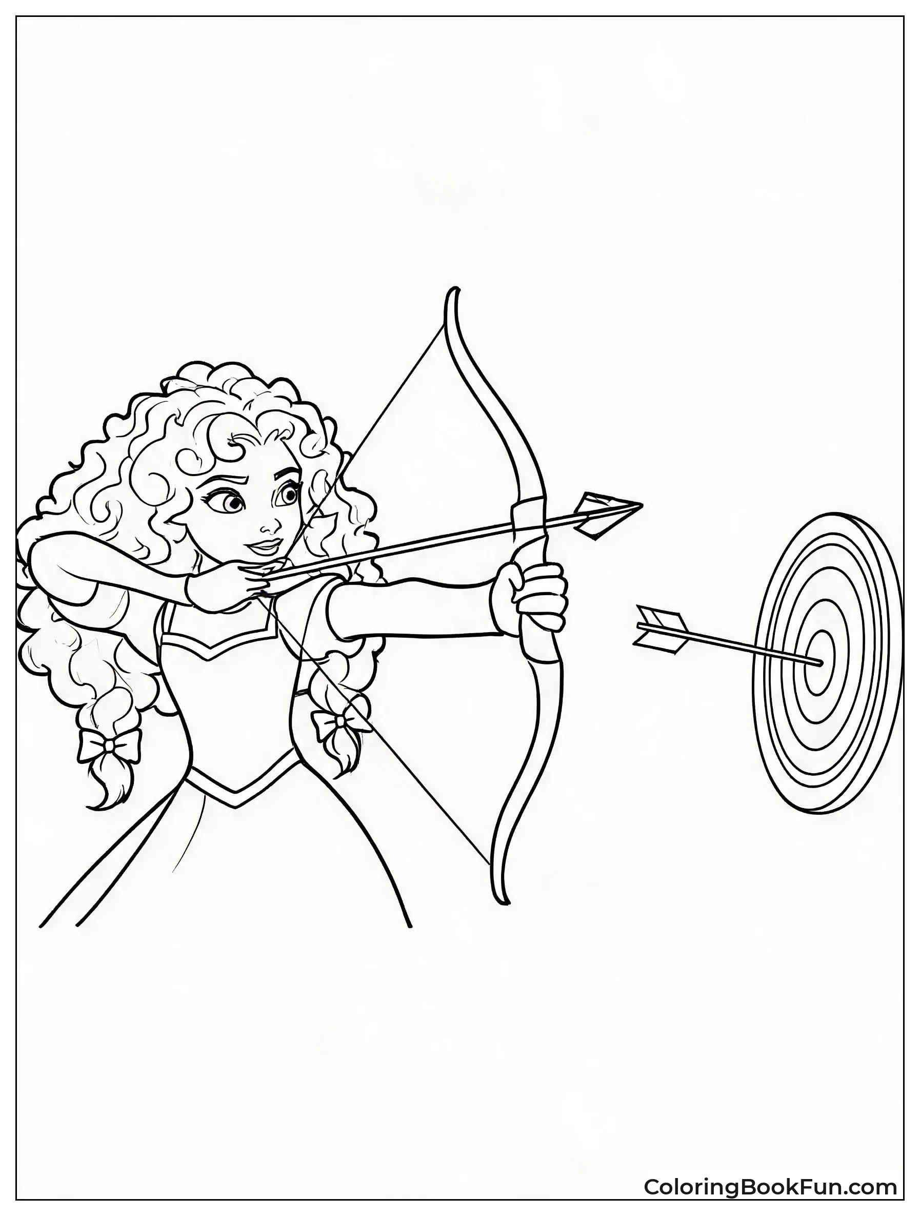 Merida Shooting Arrow at Target