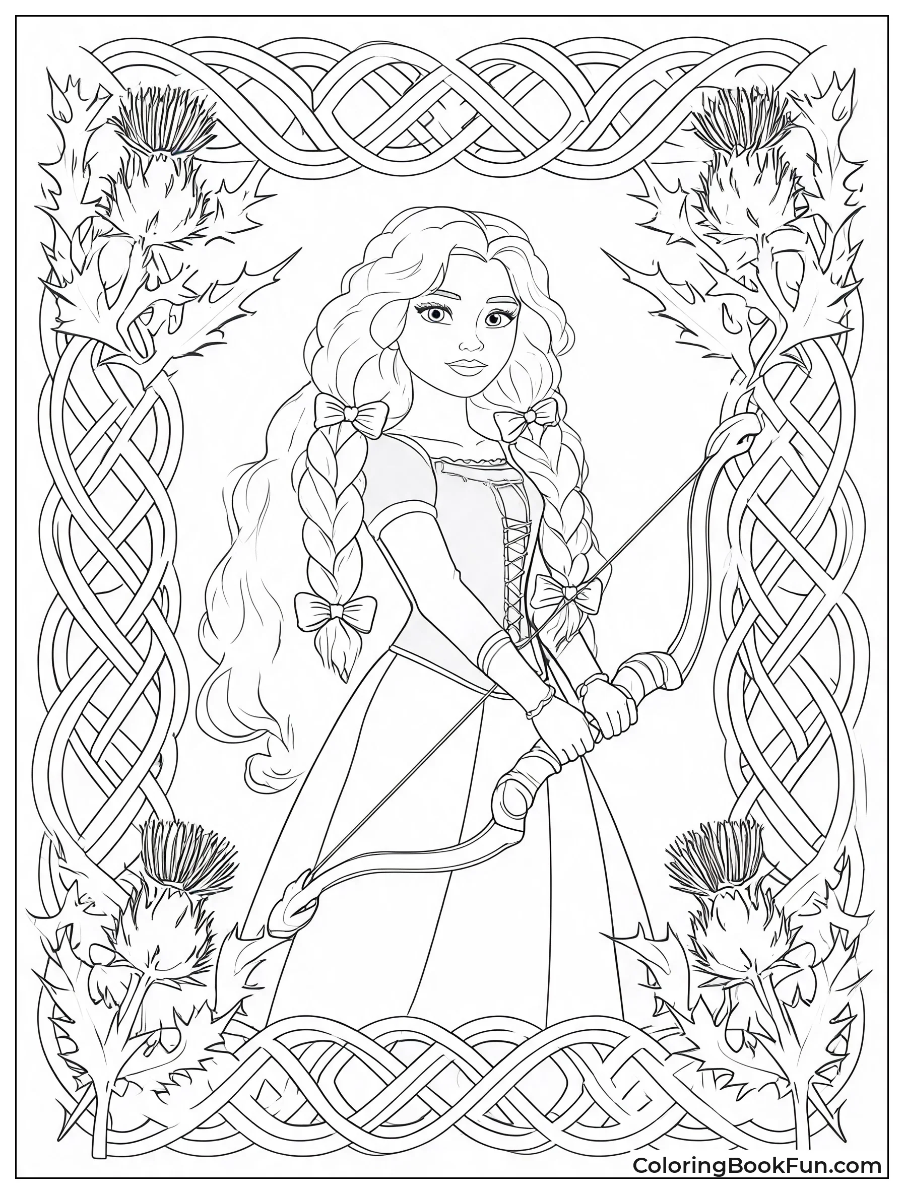 Merida Surrounded by Celtic Knots