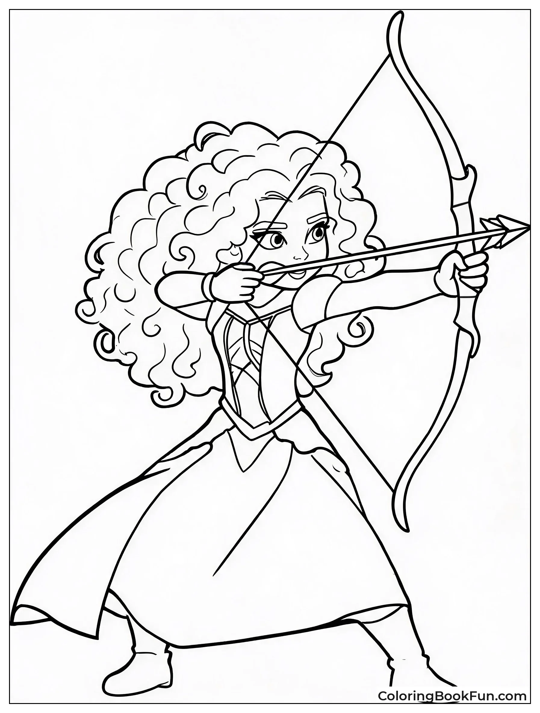 Merida Draws Her Bow Bravely