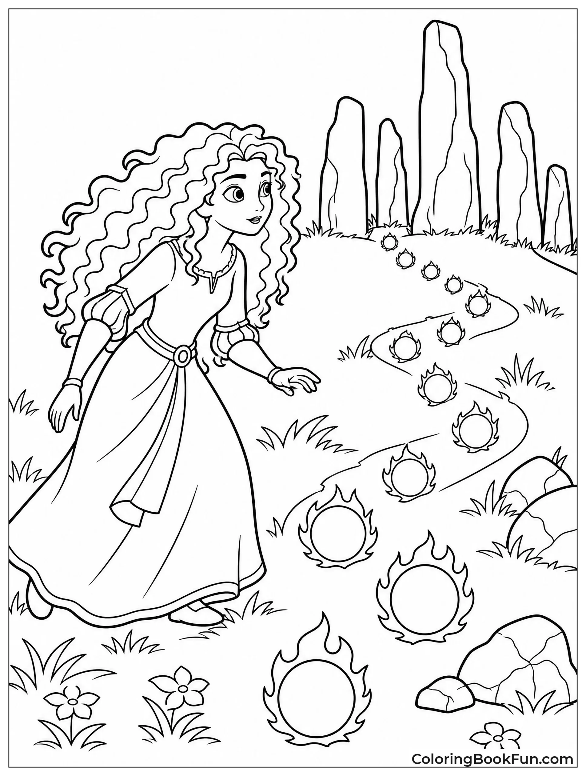 Merida Following Wisps to Stones