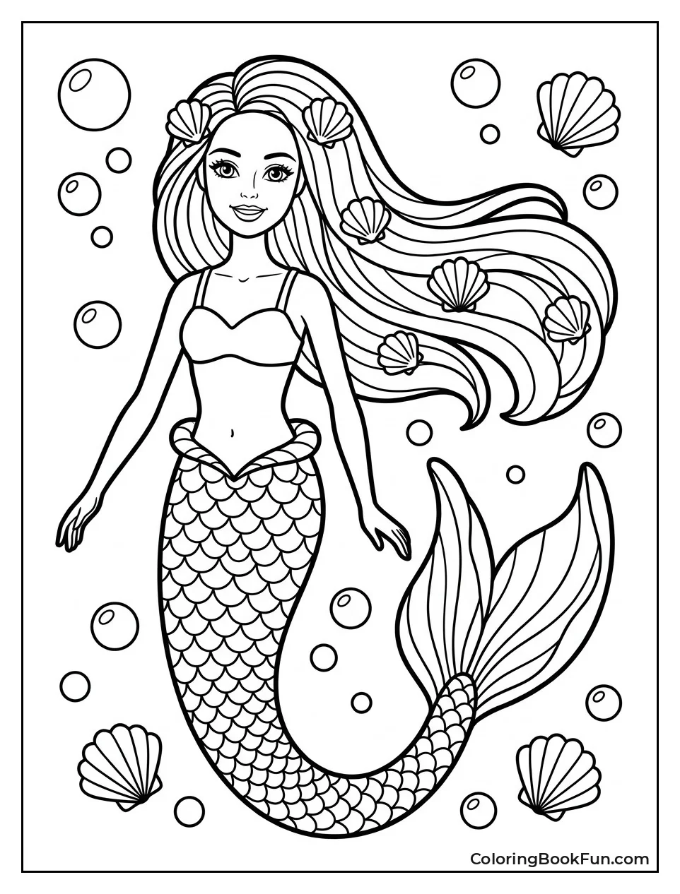 Mermaid Doll with Shimmering Tail