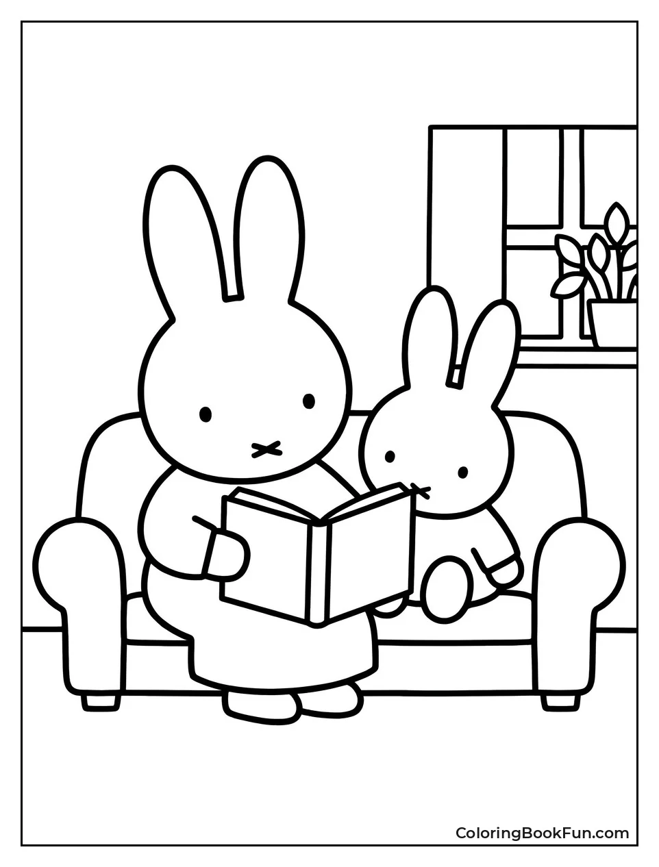 Mother Rabbit Reading to Miffy