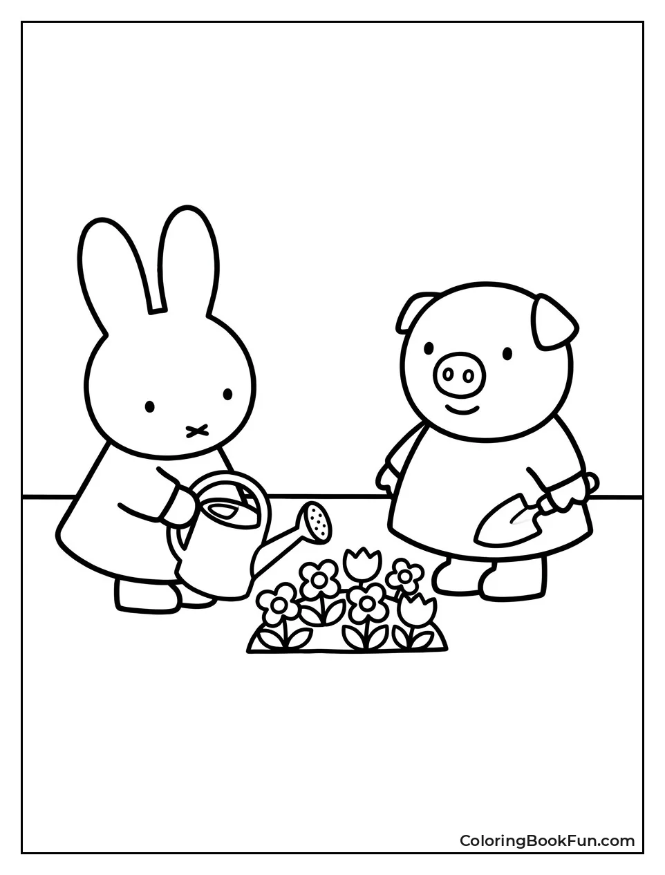 Miffy Chatting with Poppy Pig