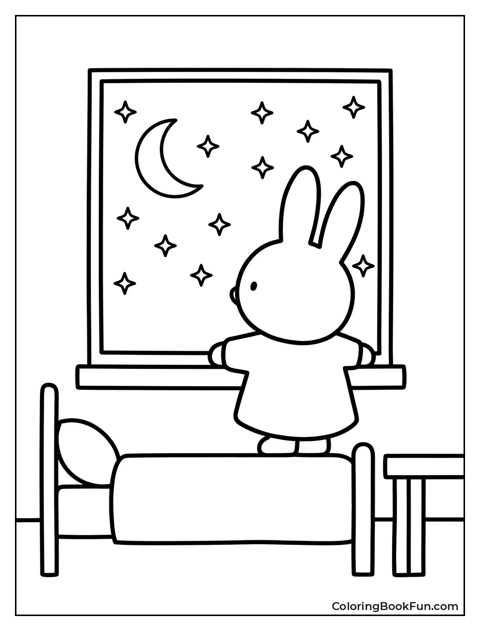 Miffy Looking at Stars