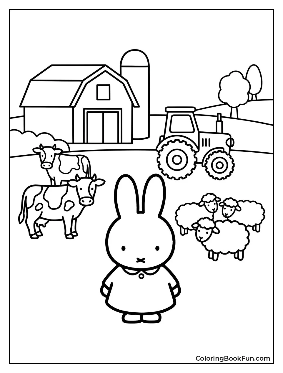 Miffy Visiting Farm with Animals