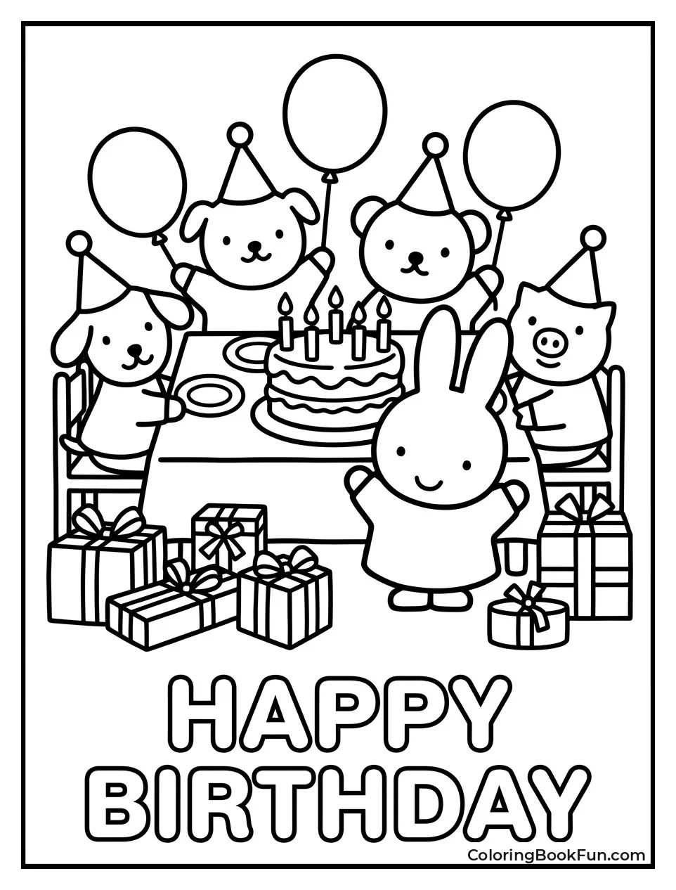 Birthday Party with Cake