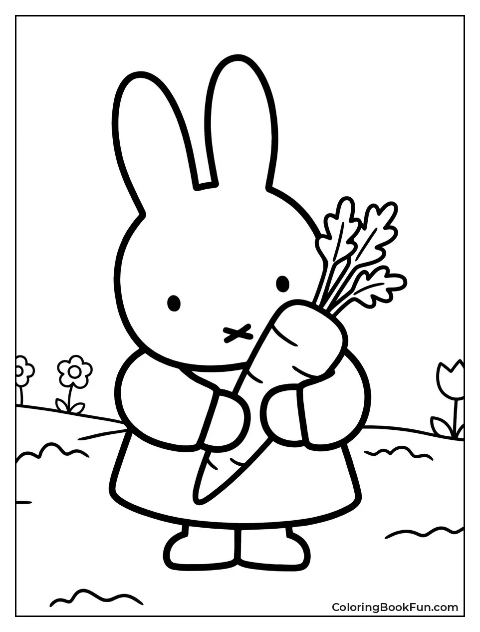 Miffy Holding Large Carrot