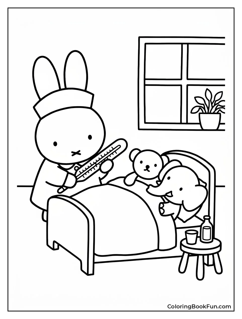 Miffy Playing Nurse with Toys