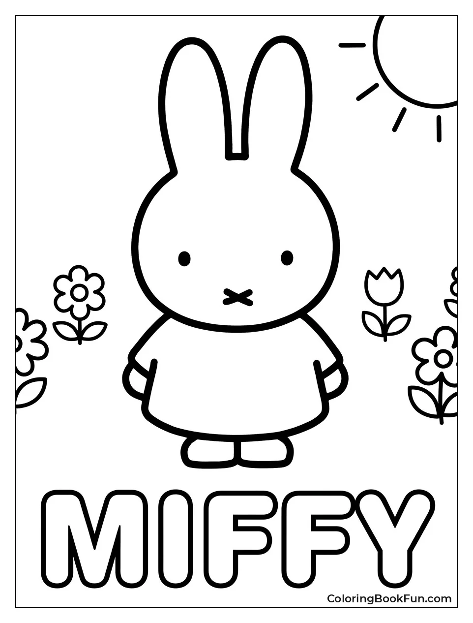 Simple Portrait of Smiling Miffy