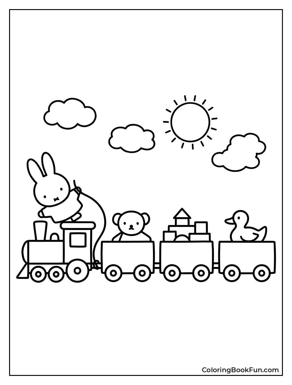 Miffy Pulling Toy Train