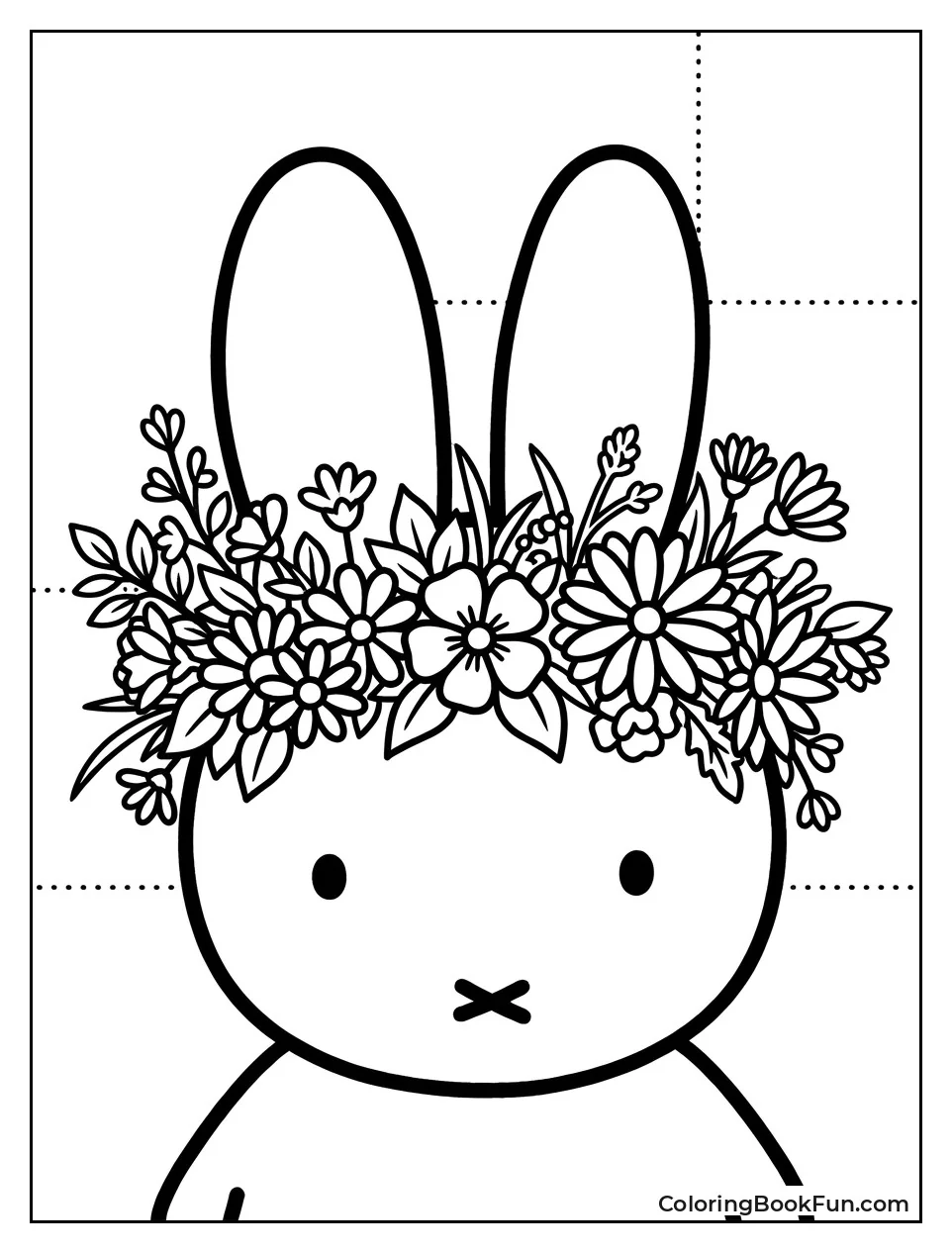 Miffy Wearing Flower Crown