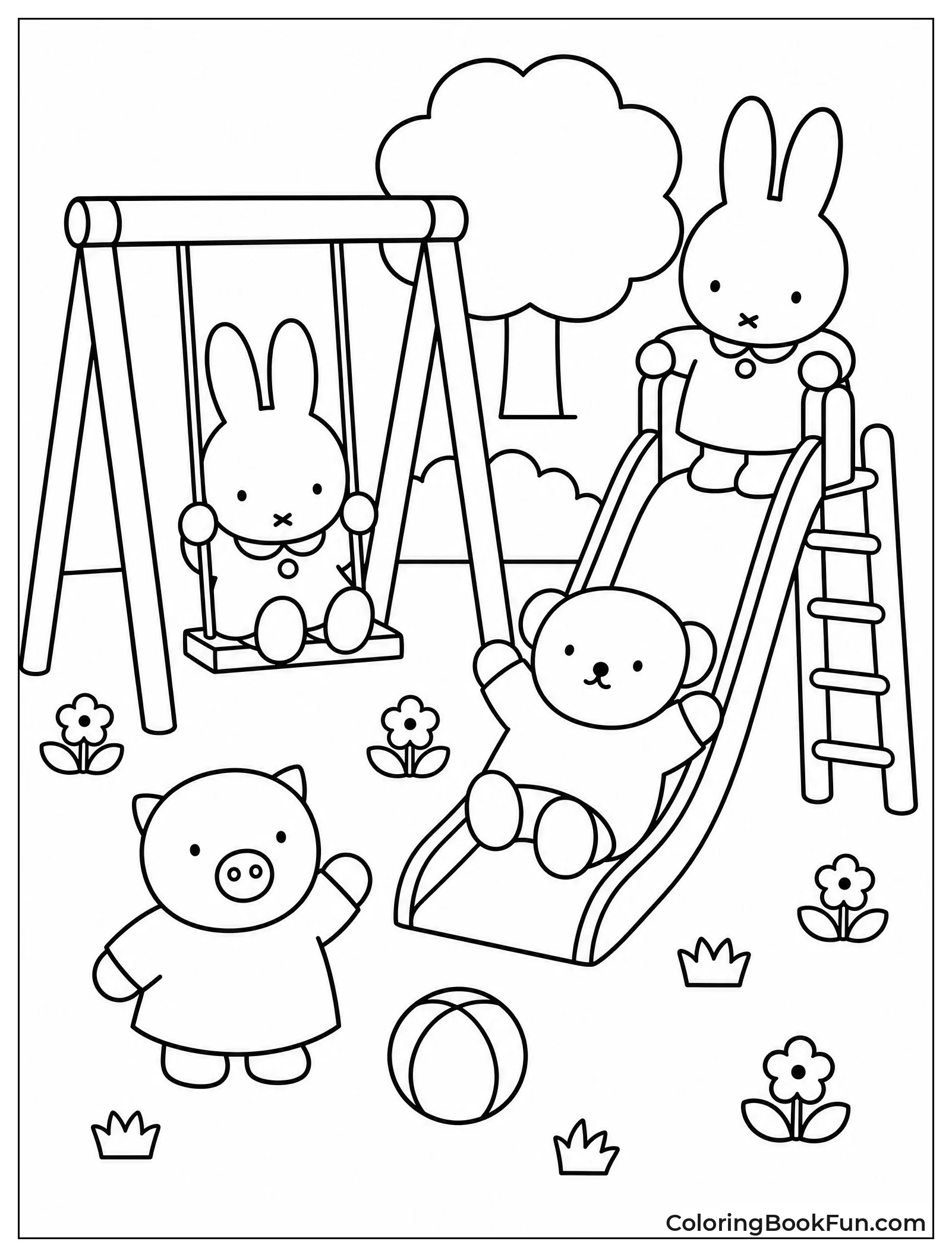 Miffy Having Fun at Playground