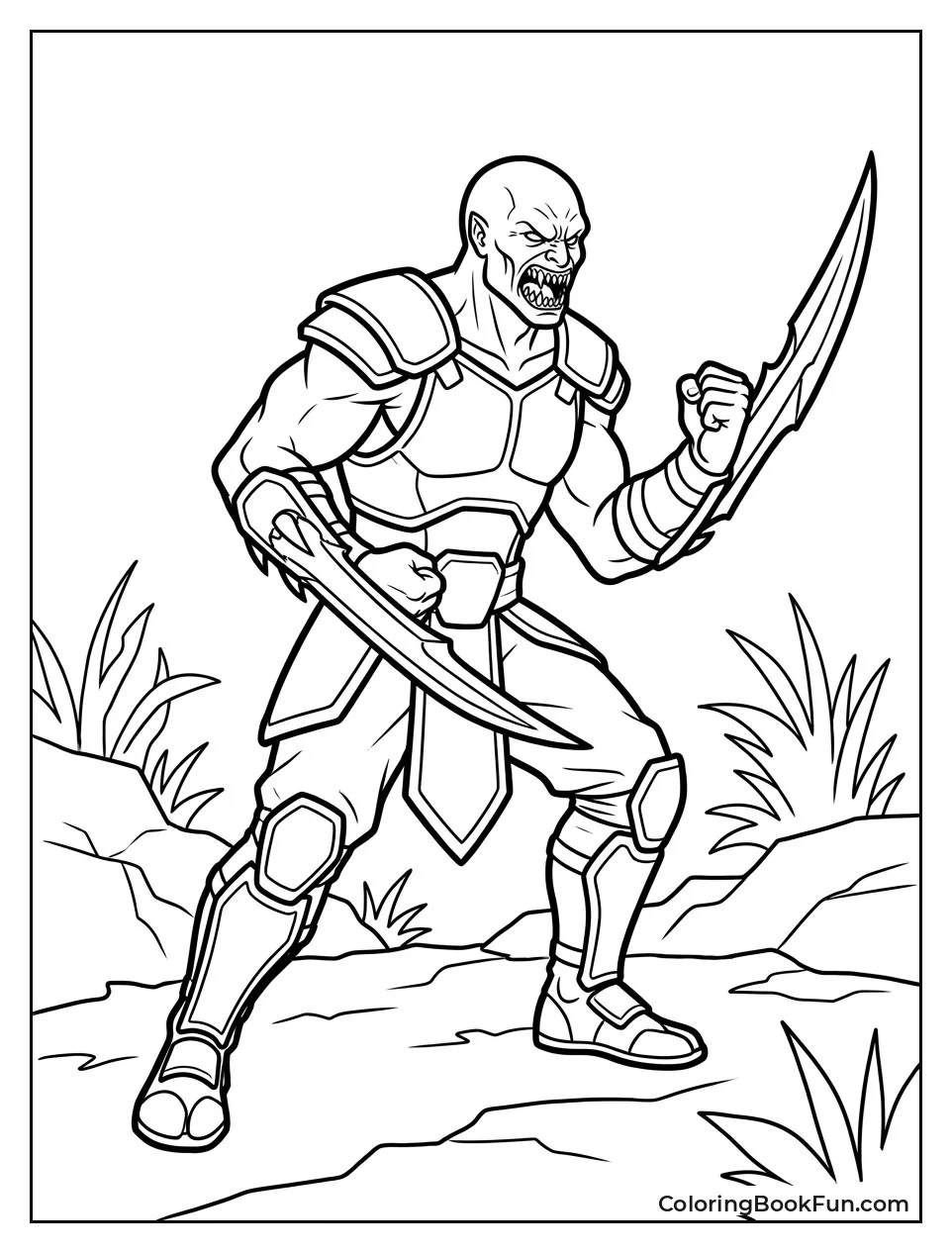 Baraka Stands Ready with Blade Arms