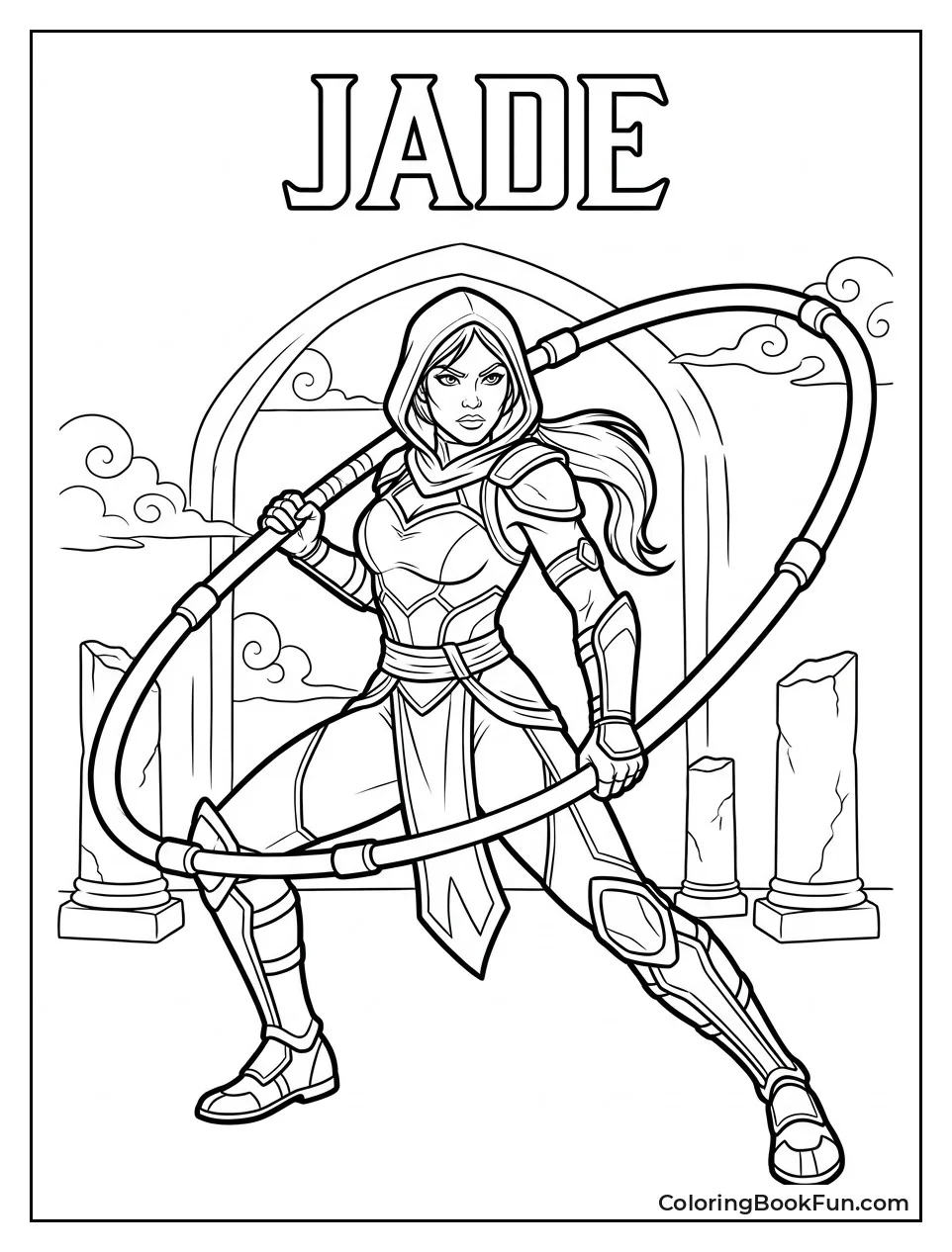 Jade Spins Her Staff