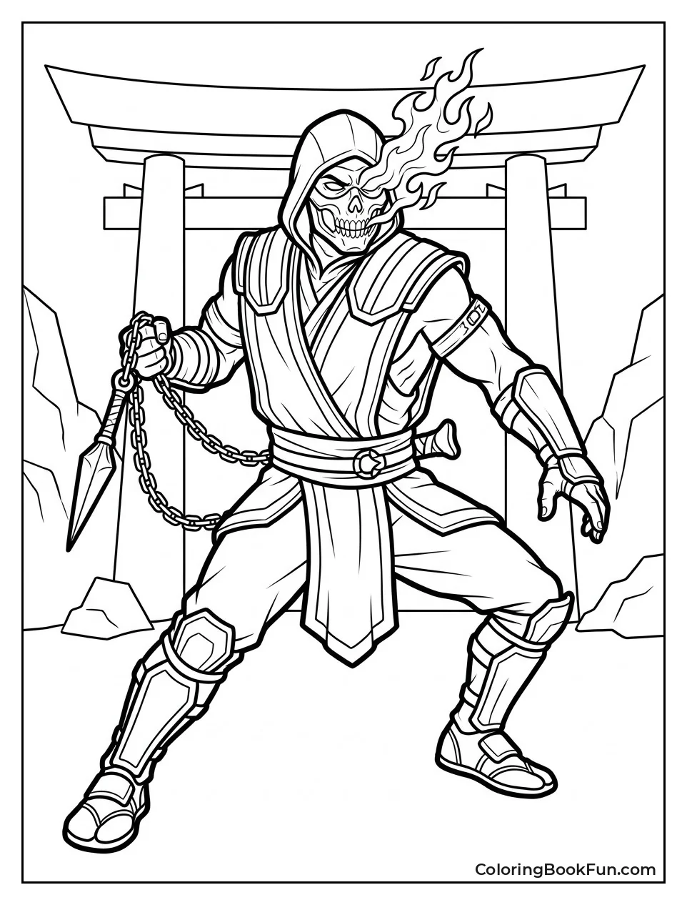 Scorpion Throws His Kunai Spear