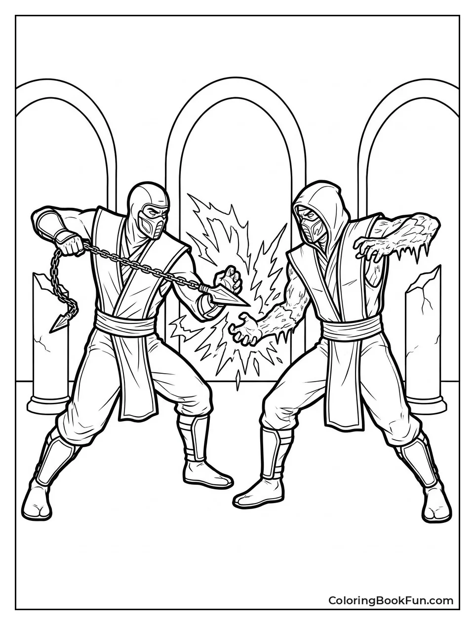 Scorpion Duels Sub-Zero with Powers