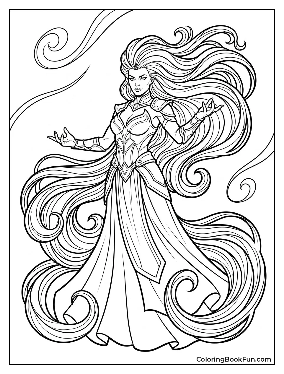 Sindel Lets Her Hair Flow