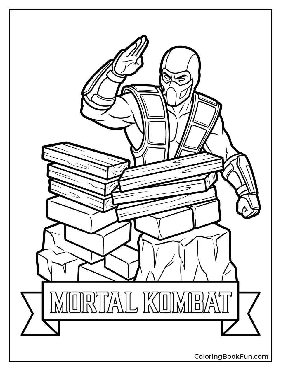 Character Chops Through Blocks