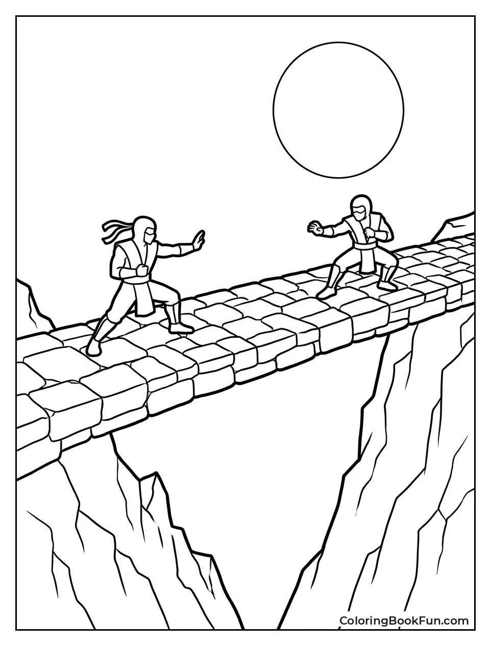 Bridge Crosses Deep Canyon