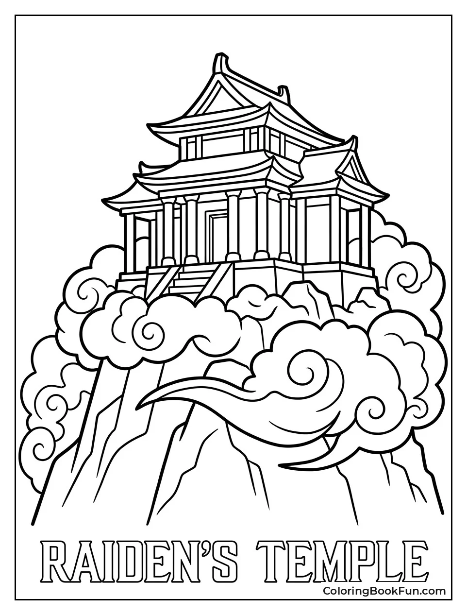 Temple Rests High in Clouds
