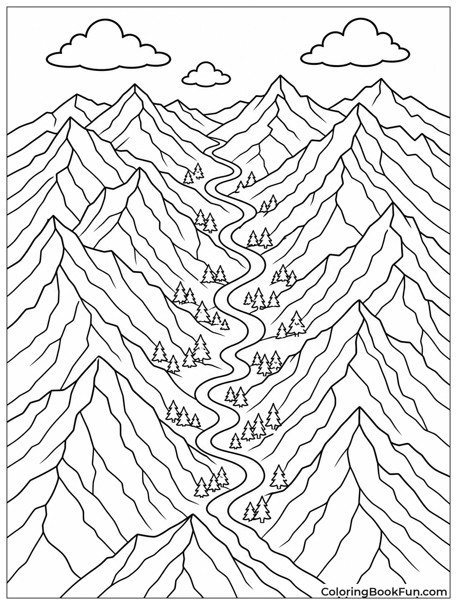 Bird's Eye View of Mountains