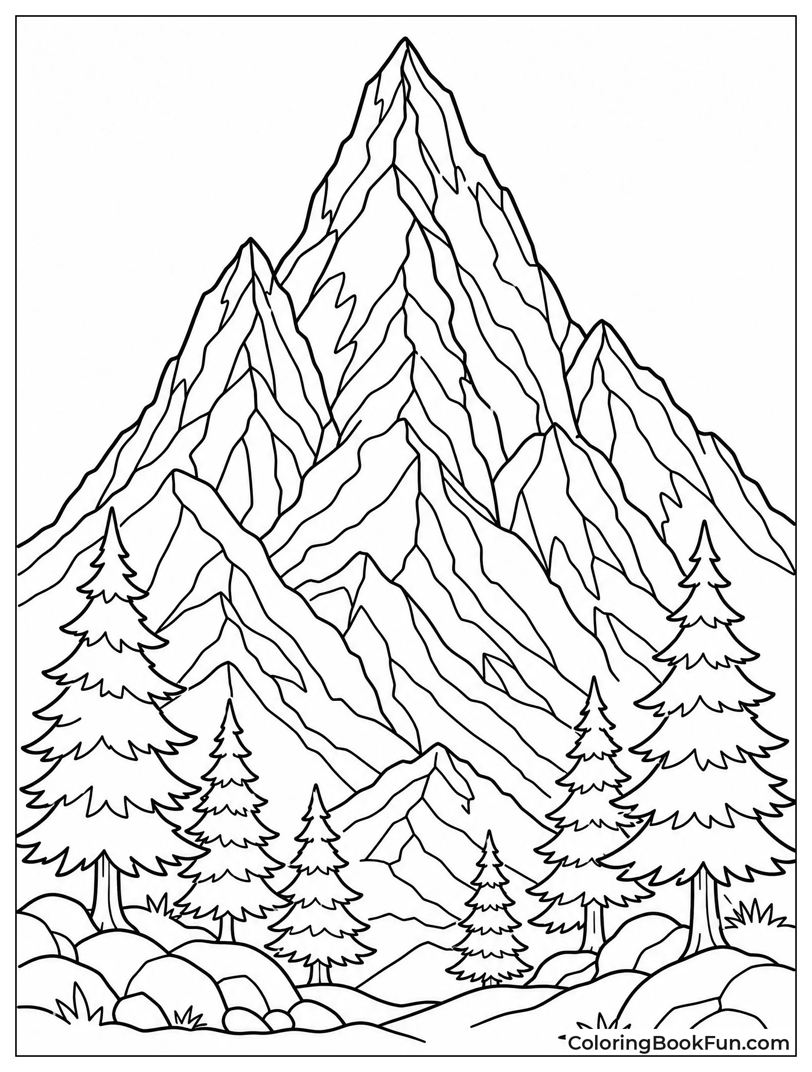 Snowy Mountain Peak Up Close