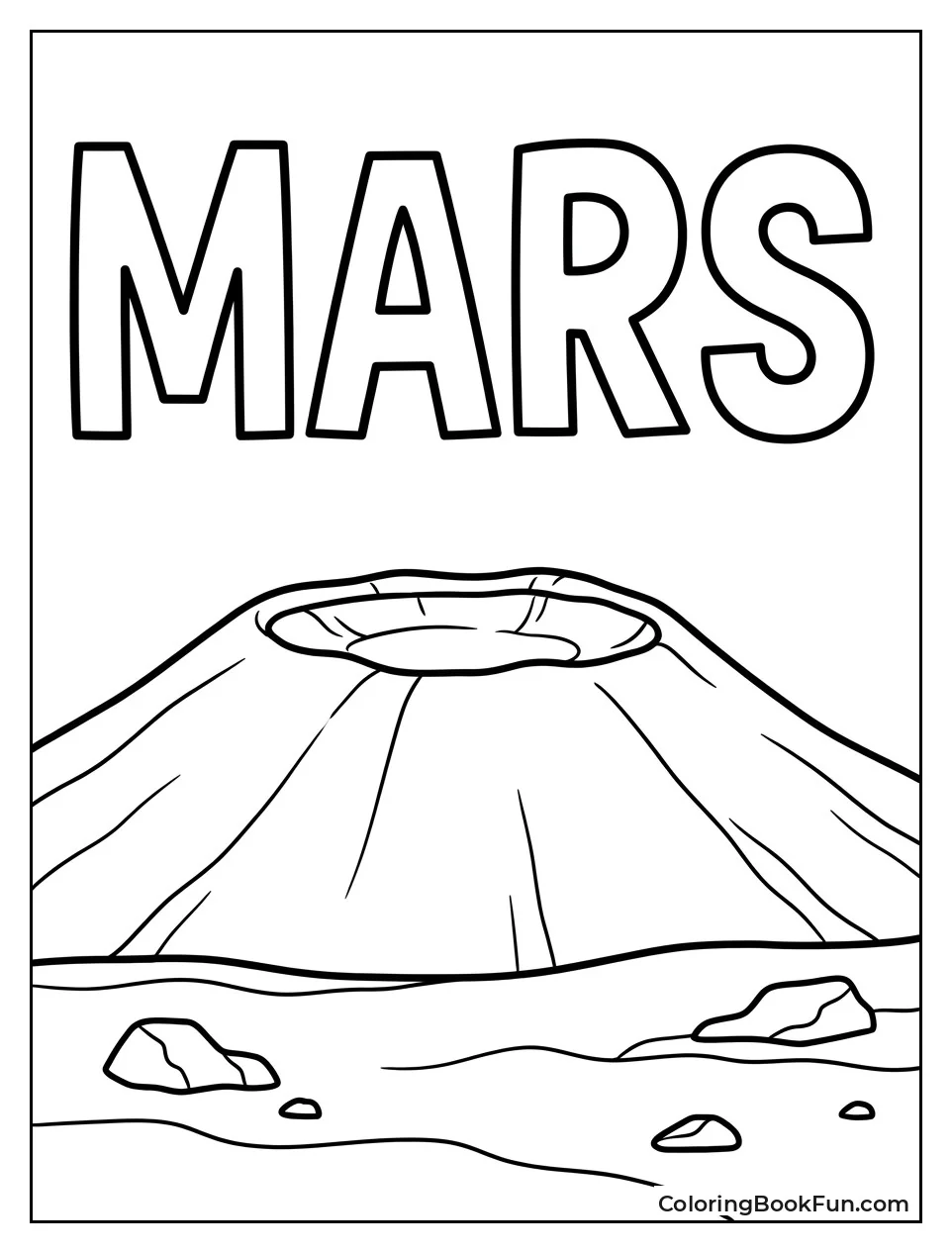 Volcano on Mars Surface