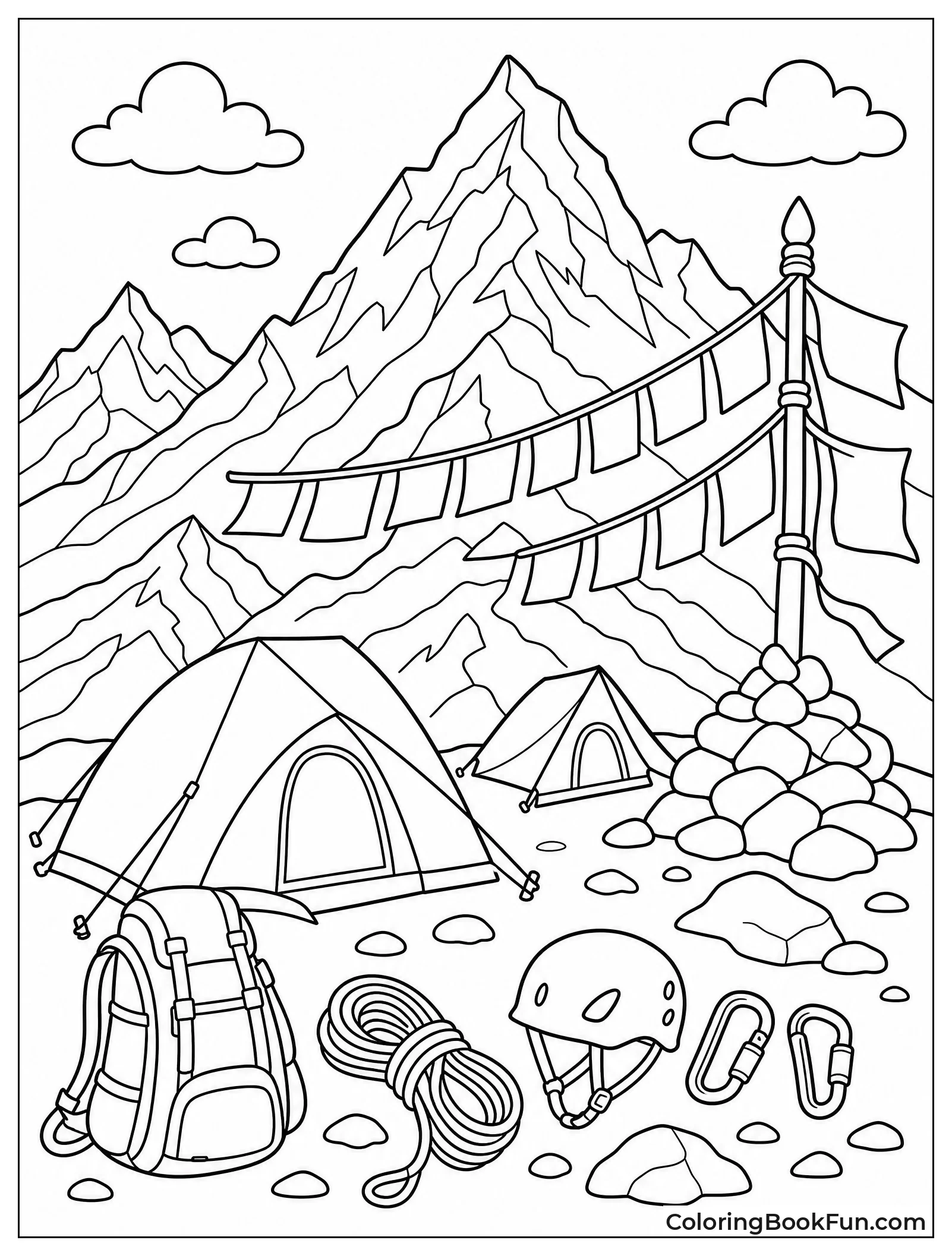 Colorful Tents at Base Camp