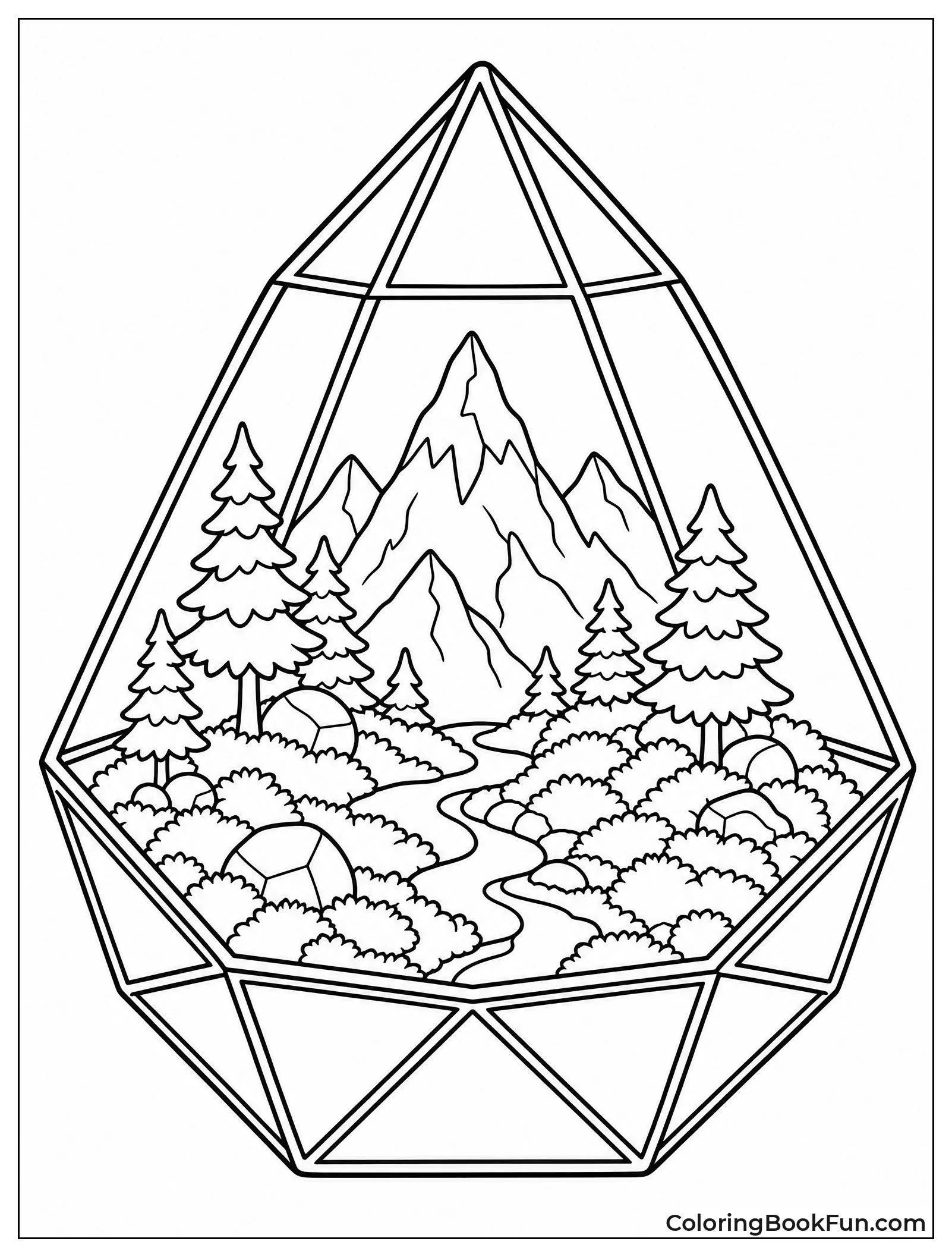 Mountain Scene in Terrarium